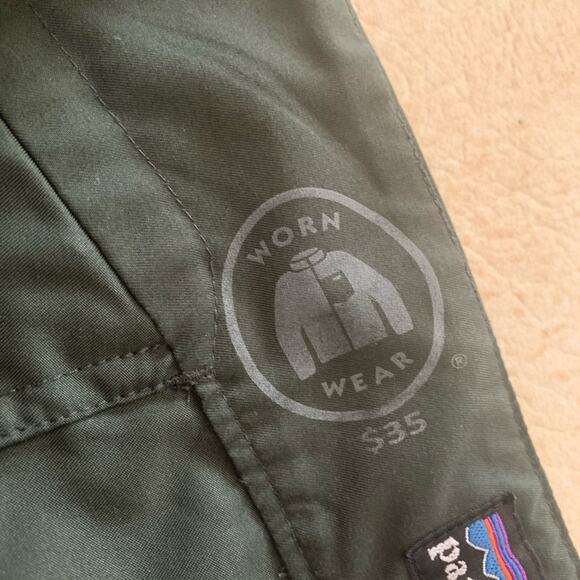 patagonia worn wear capris hiking womans 10 medium army green relaxed casual - Picture 4 of 7